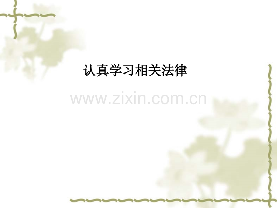 认真学习相关法律.ppt_第1页