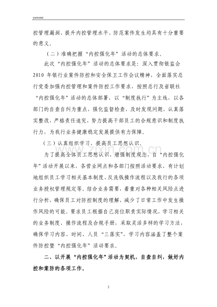 “内控强化年”活动开展情况汇报.doc_第2页