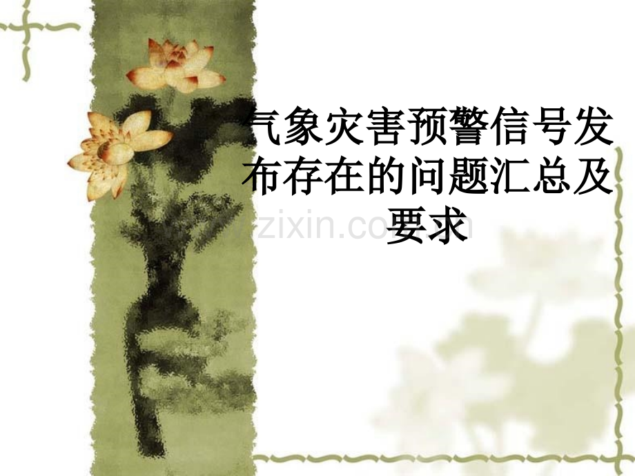 气象灾害预警信号发布存在的问题汇总及要求PPT课件.ppt_第1页