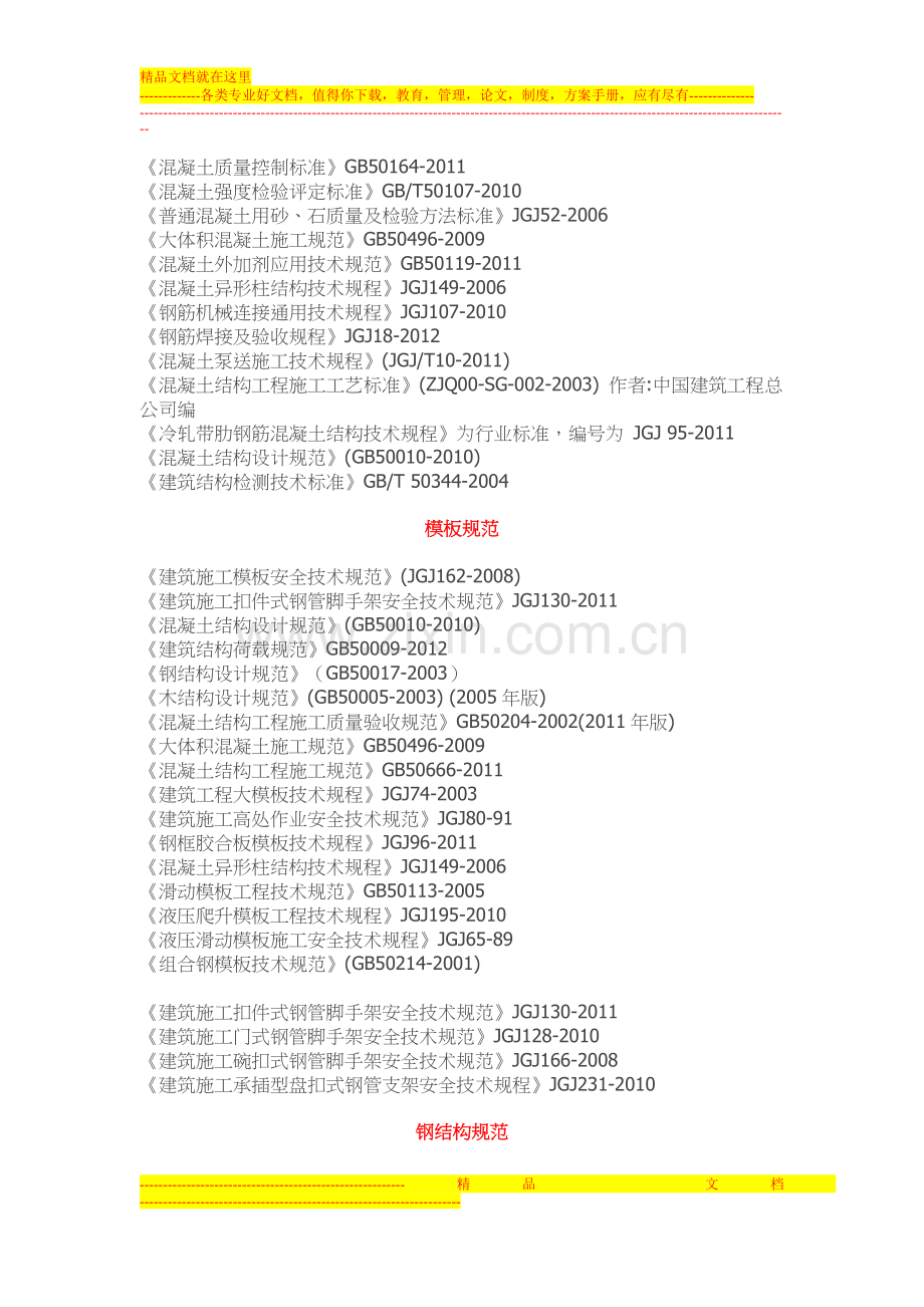 常用方案的编制依据大全.doc_第2页