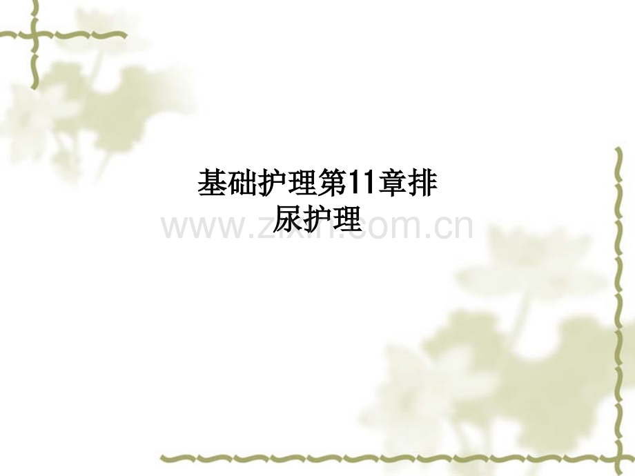 基础护理第11章排尿护理.ppt_第1页