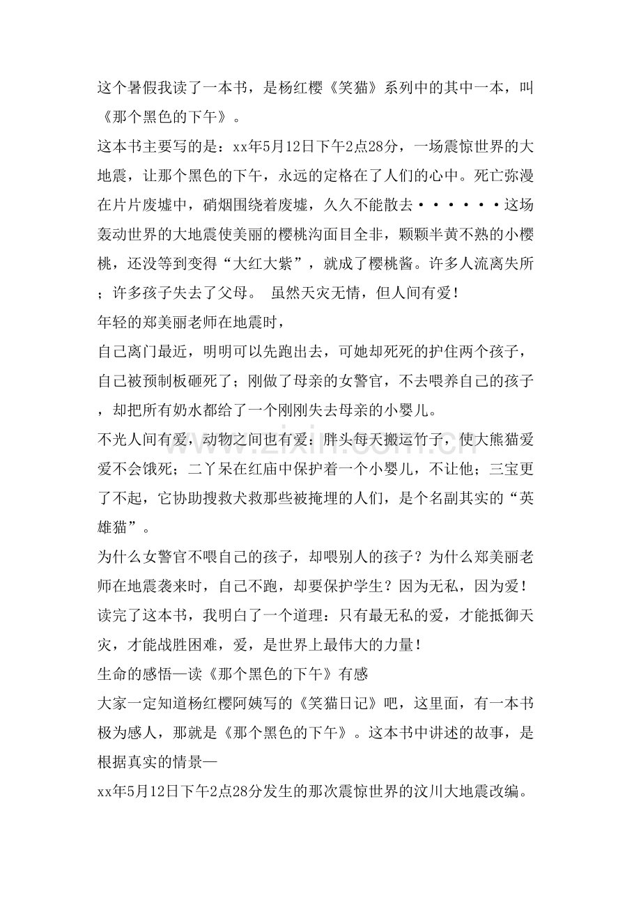 《那个黑色的下午》读书笔记.doc_第2页