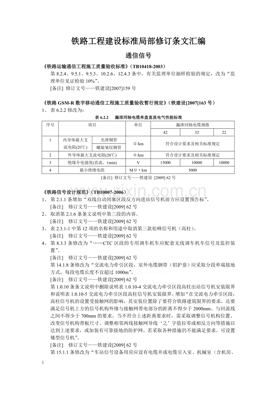 铁路工程建设标准局部修订条文.doc_第1页