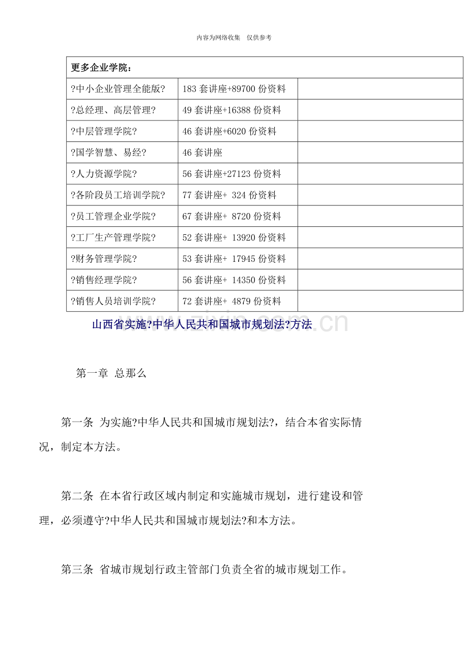 山西省实施我城市规划法的办法.doc_第1页