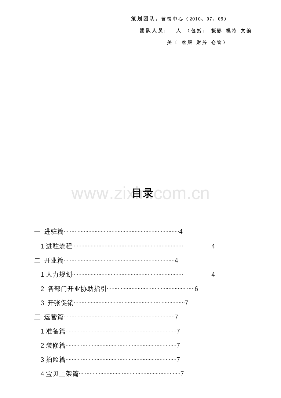 淘宝商铺经典计划模板.doc_第2页