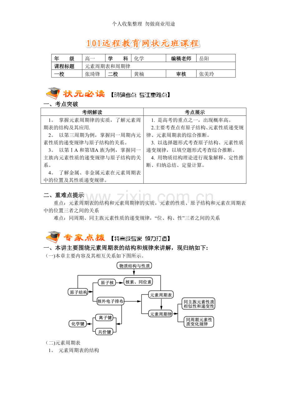 元素周期表和周期律.doc_第1页
