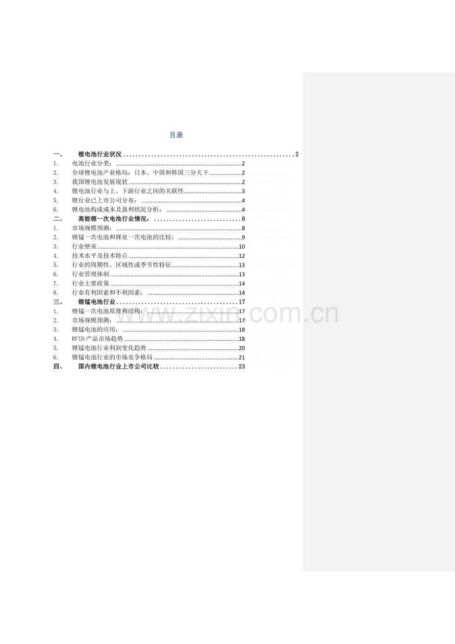 锂电池行业研究报告—高能锂锰电池.doc_第1页