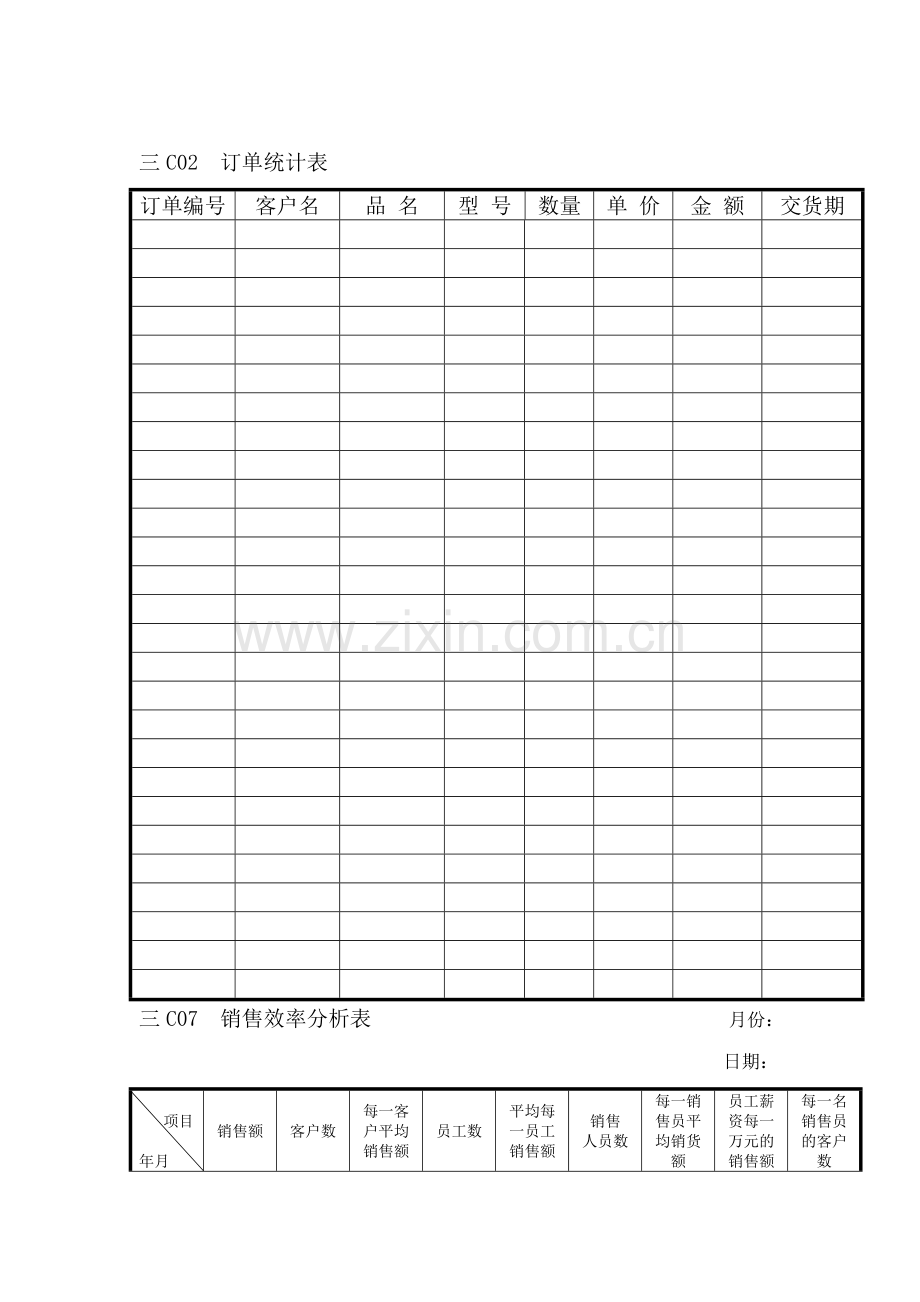 企业营销管理专用表格.doc_第1页