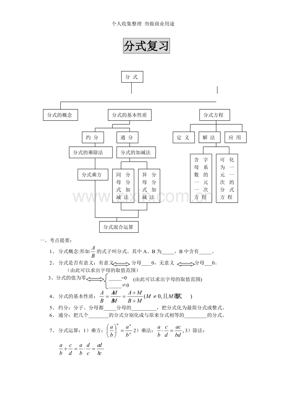 八年级分式方程复习教案.doc_第1页
