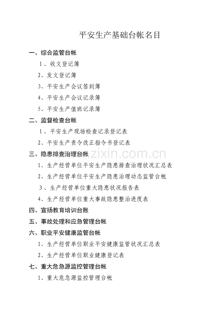 试议安全生产基础台帐.doc_第1页