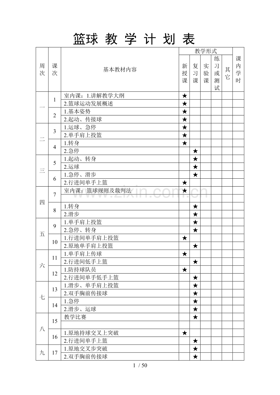 篮球兴趣小组教学计划和优秀教案.doc_第1页