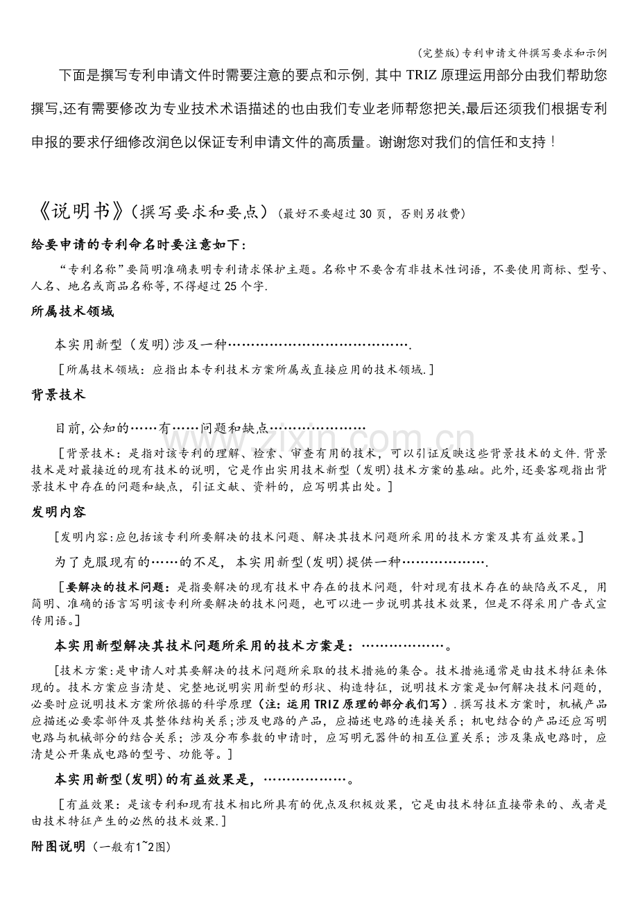 专利申请文件撰写要求和示例.doc_第1页