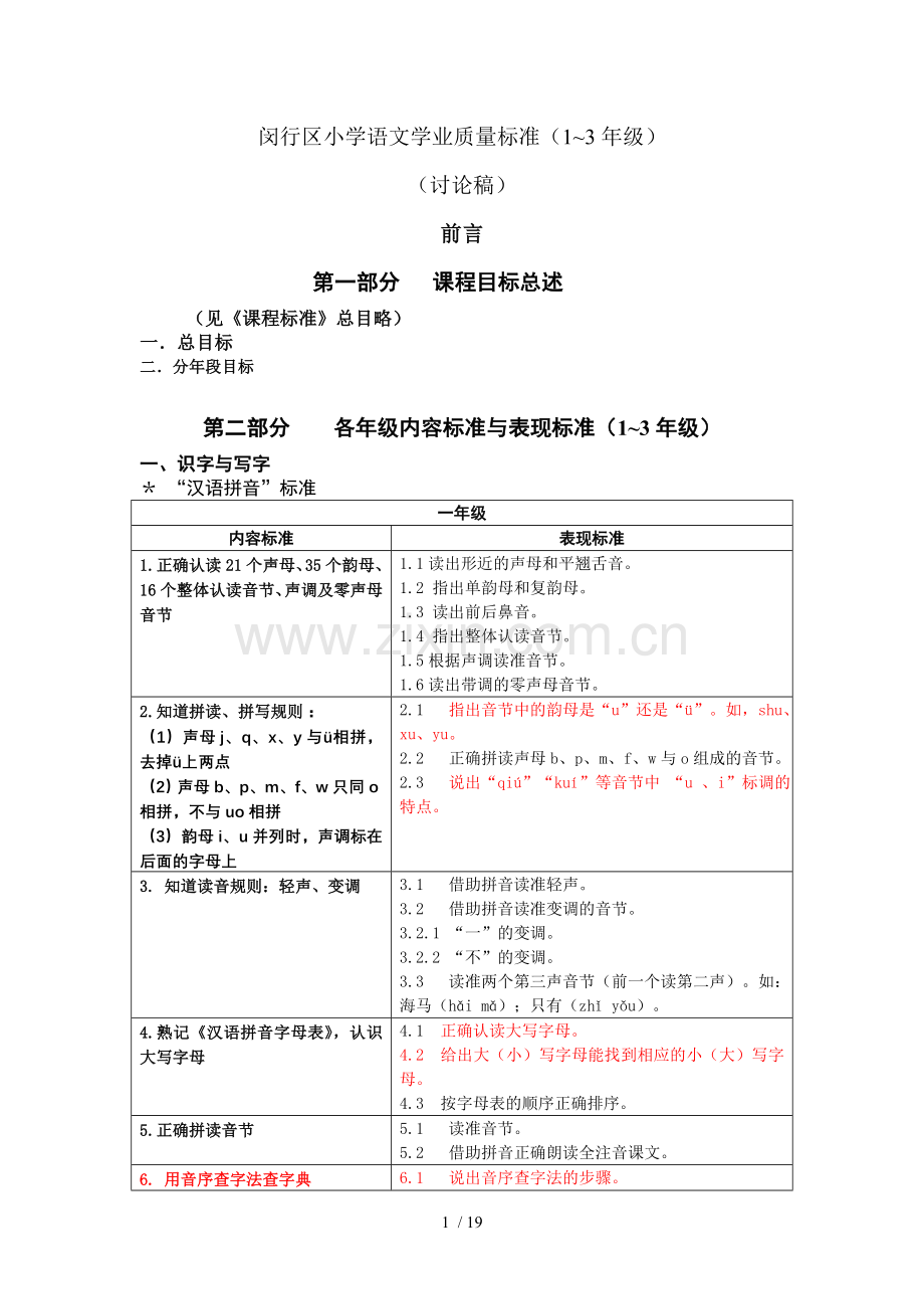 小学教育语文学业标准(合并版).doc_第1页