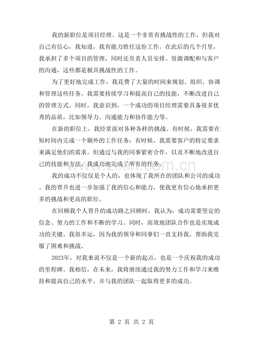 工作总结：我个人晋升的成功路之回顾.doc_第2页