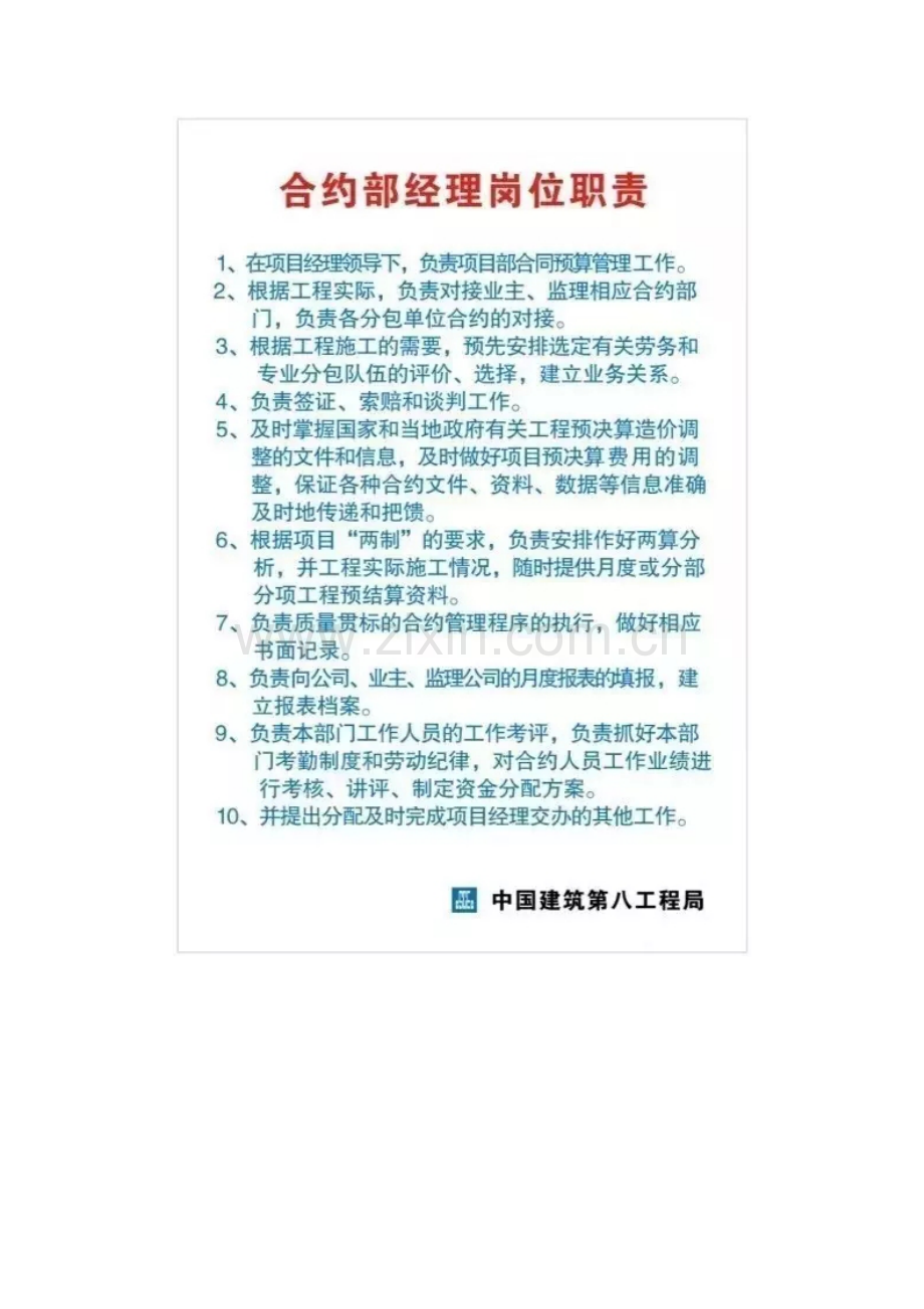 项目部全套上墙岗位职责表.doc_第2页