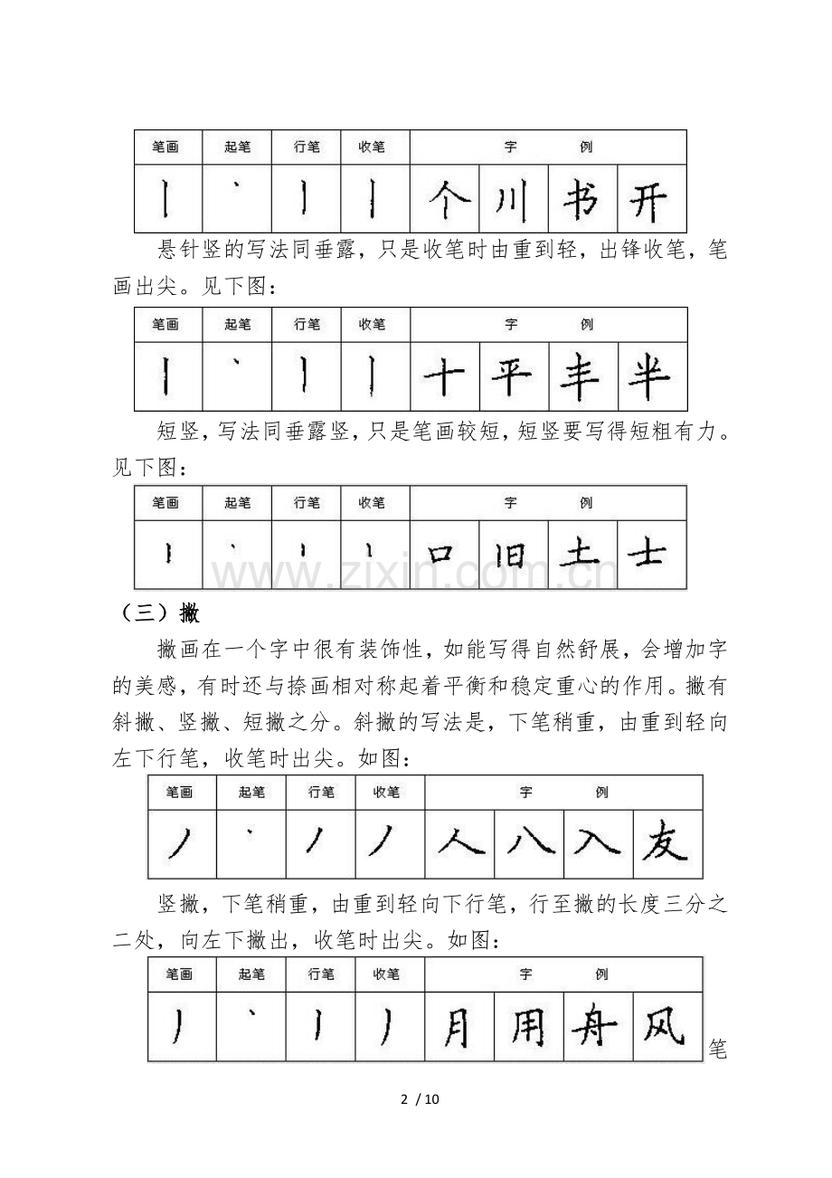 钢笔硬笔法基本笔画.docx_第2页