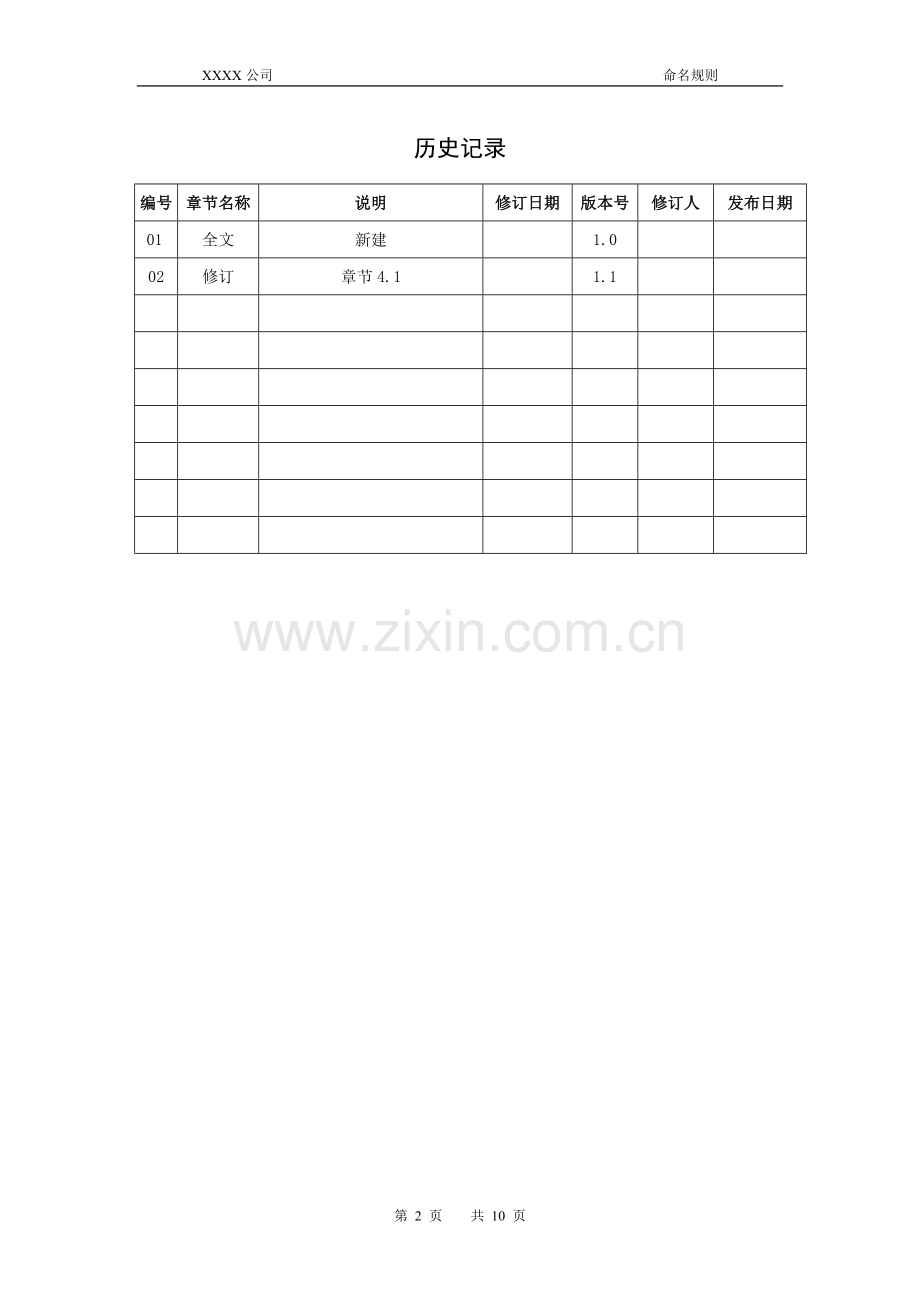 项目文档命名规则及格式要求.doc_第2页