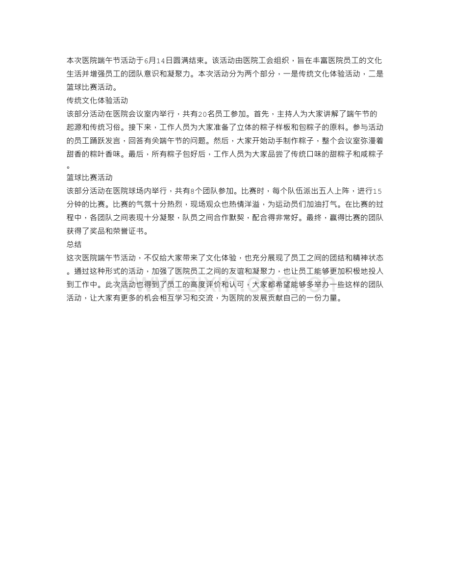 医院端午节活动总结范文.doc_第1页