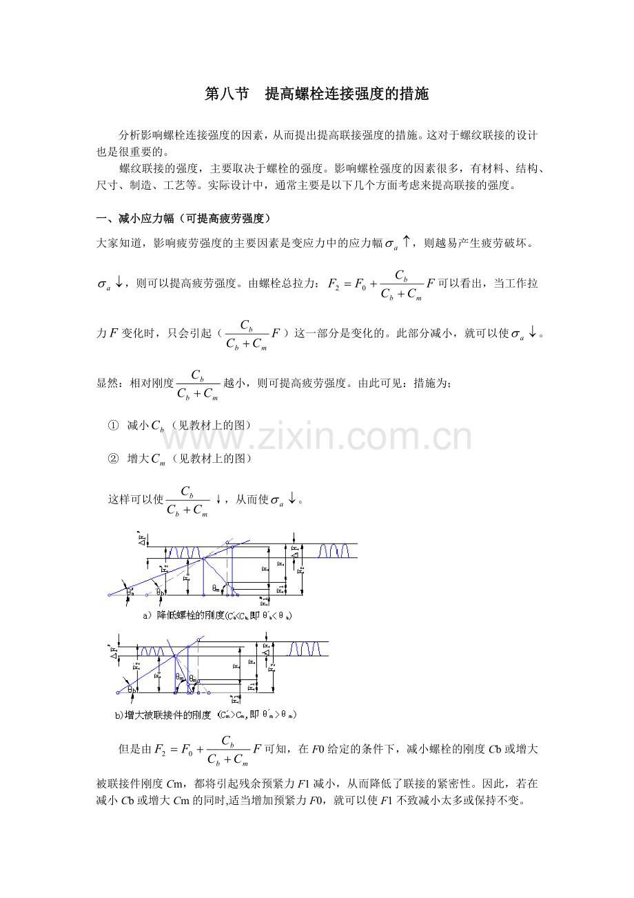 机械设计基础提高螺栓连接强的措施.docx_第1页
