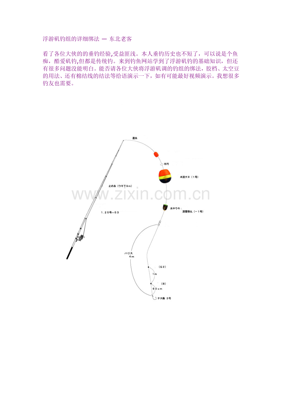 浮游矶钓组的详细绑法.doc_第1页