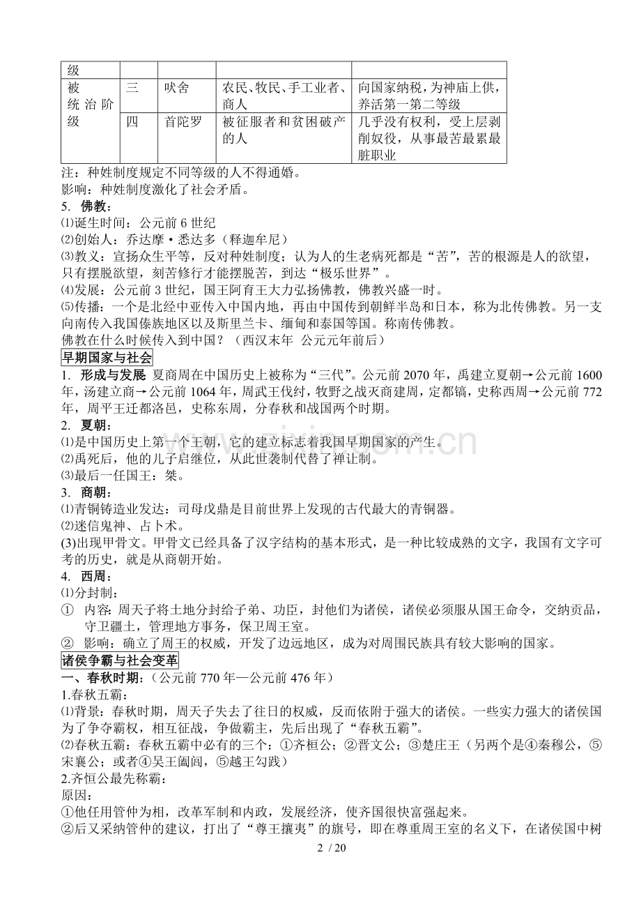 历史和社会八年级上册知识提纲总结个人实用版.doc_第2页