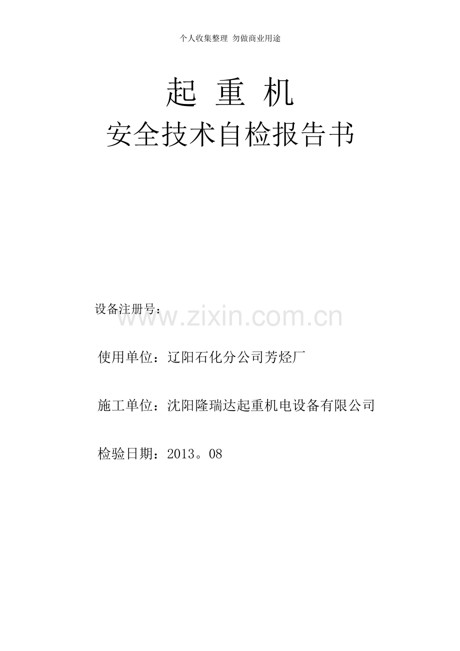 新版钢丝绳电动葫芦自检报告.doc_第2页