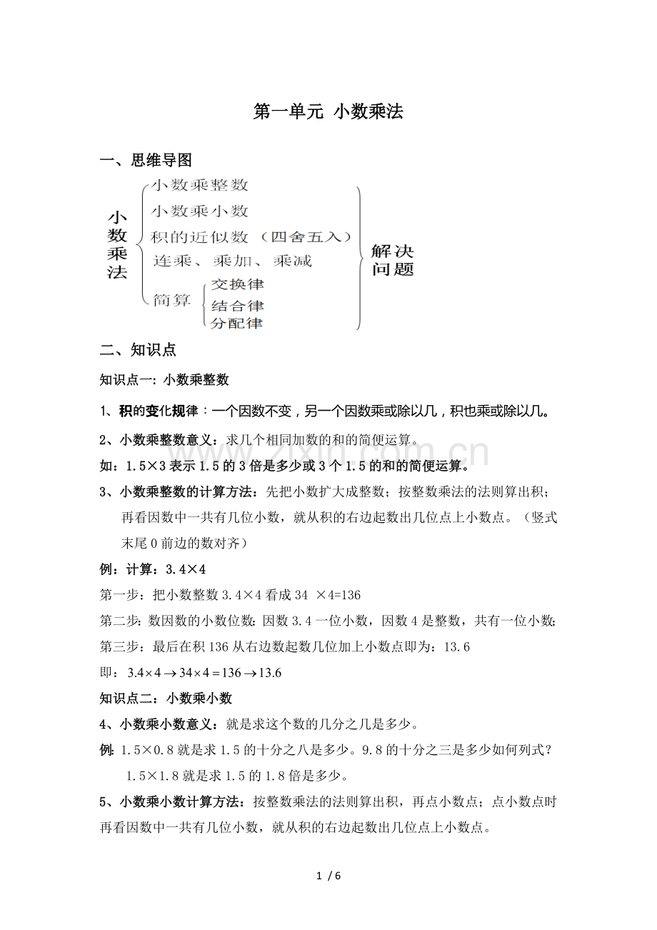小数乘法知识点解析及模拟题巩固.docx_第1页
