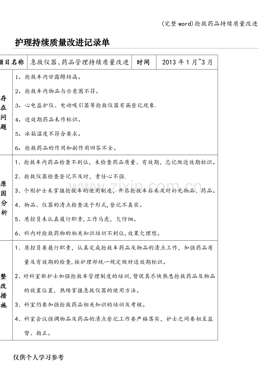 抢救药品持续质量改进.doc_第1页