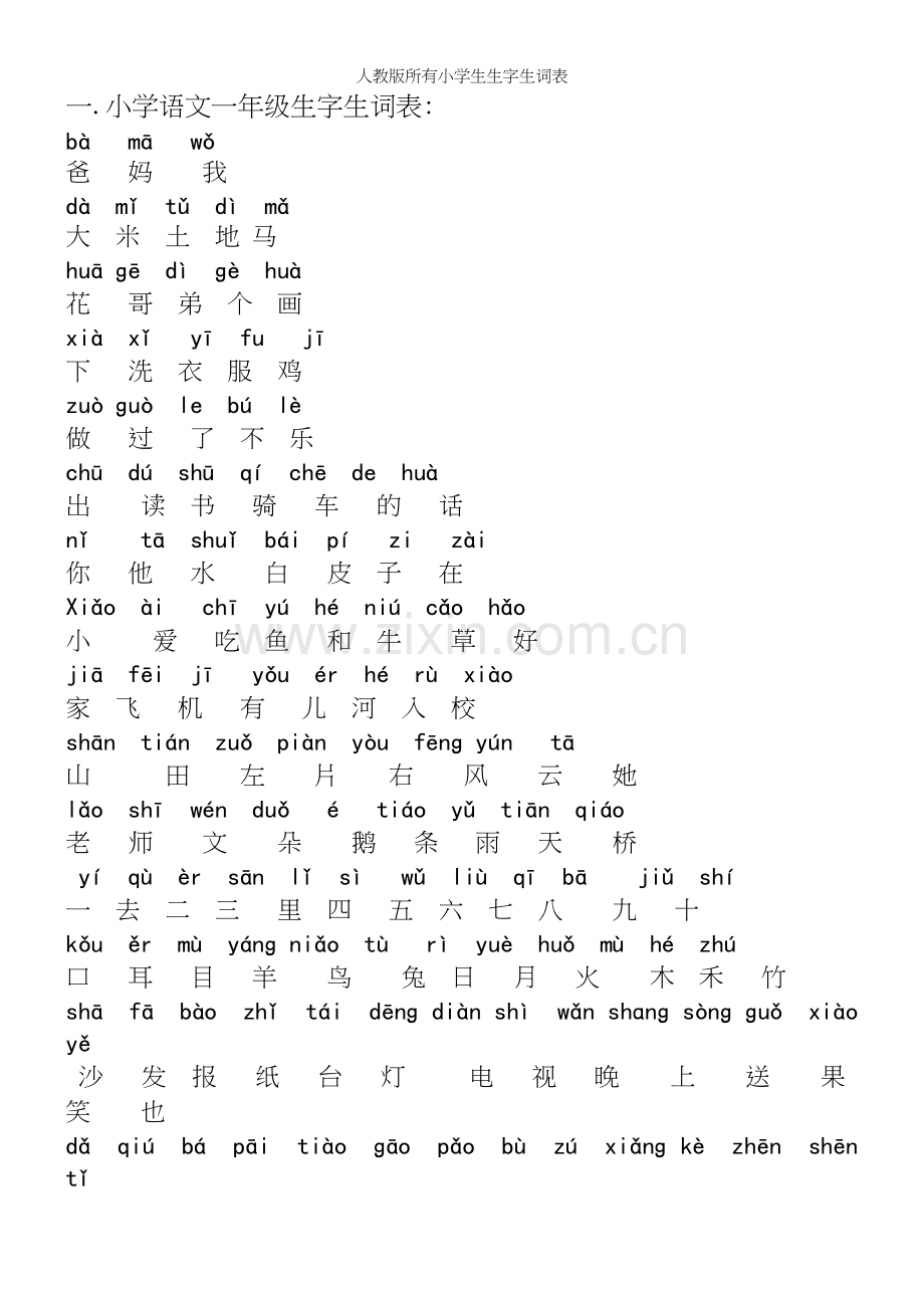 人教版所有小学生生字生词表.docx_第2页