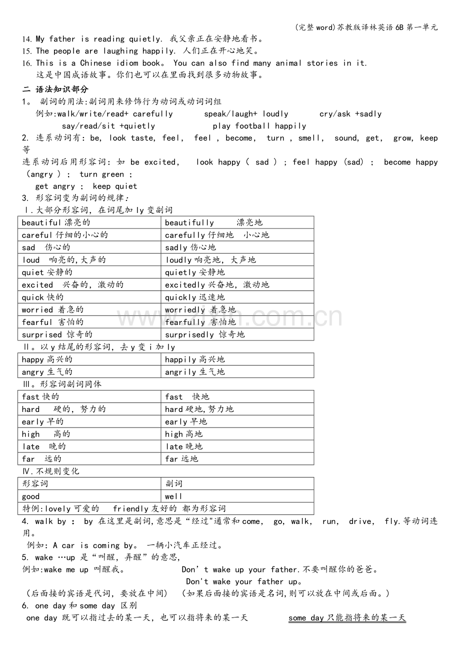 苏教版译林英语6B第一单元.doc_第2页
