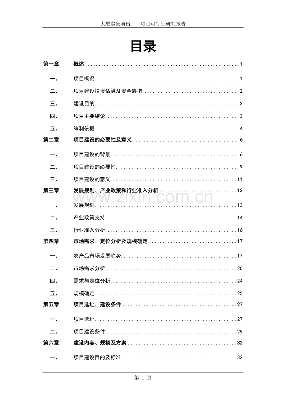 大型实景演出——印象·大海项目可行性研究报告.doc_第1页