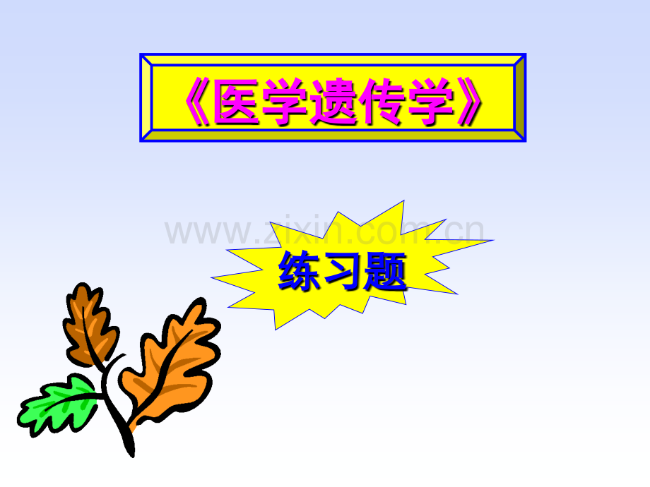 系谱分析练习.ppt_第1页