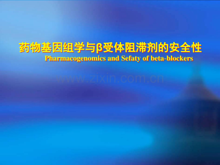 β受体阻滞剂的的基因多态性20110416.pdf_第1页