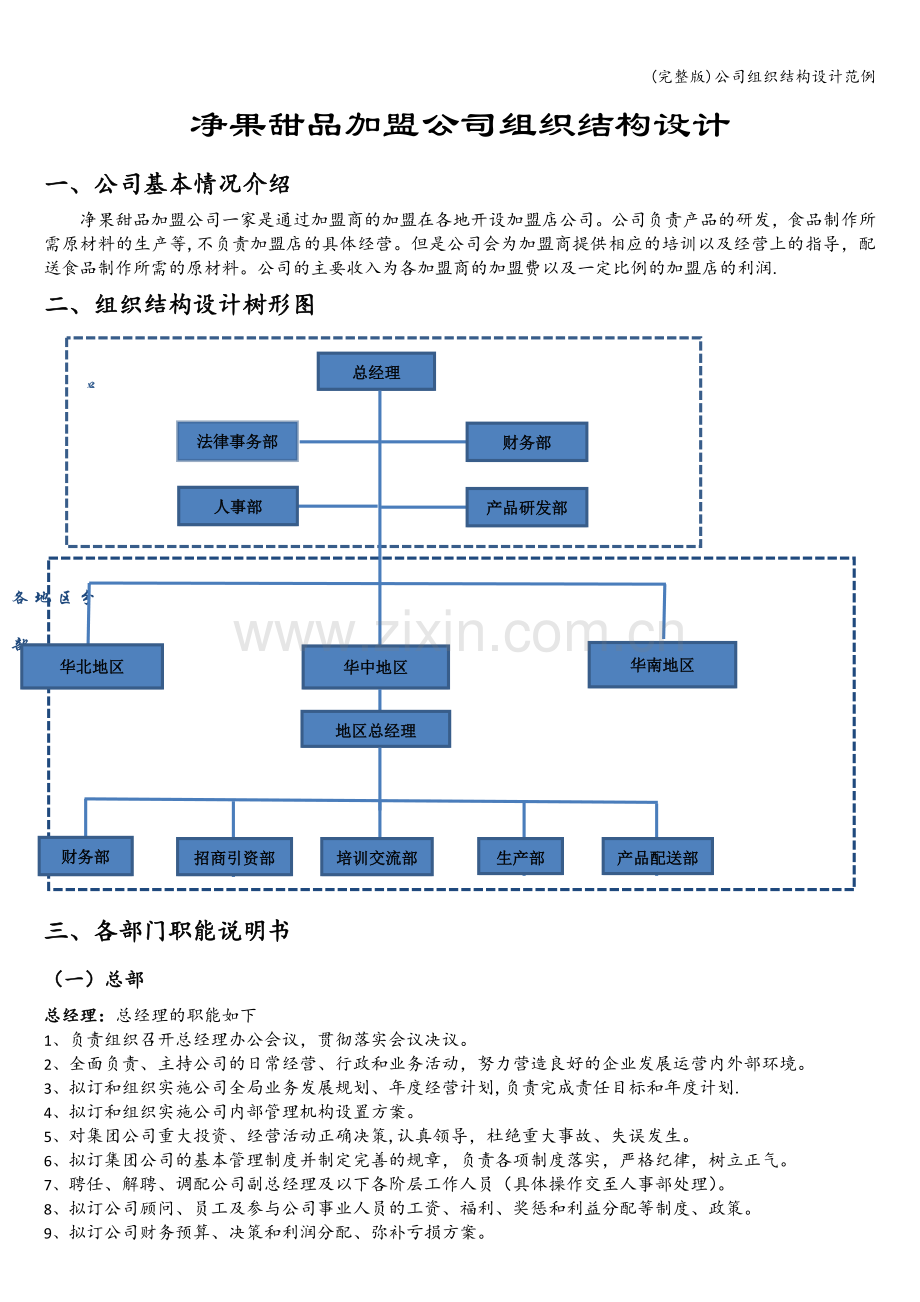 公司组织结构设计范例.doc_第1页