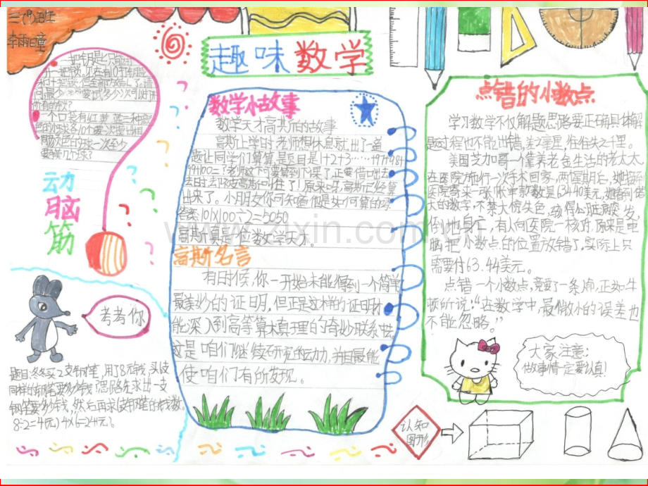 小学生数学小报.ppt_第2页