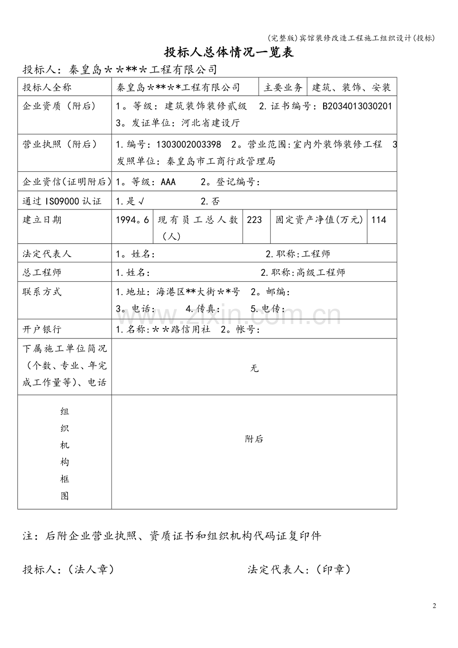 宾馆装修改造工程施工组织设计(投标).doc_第2页