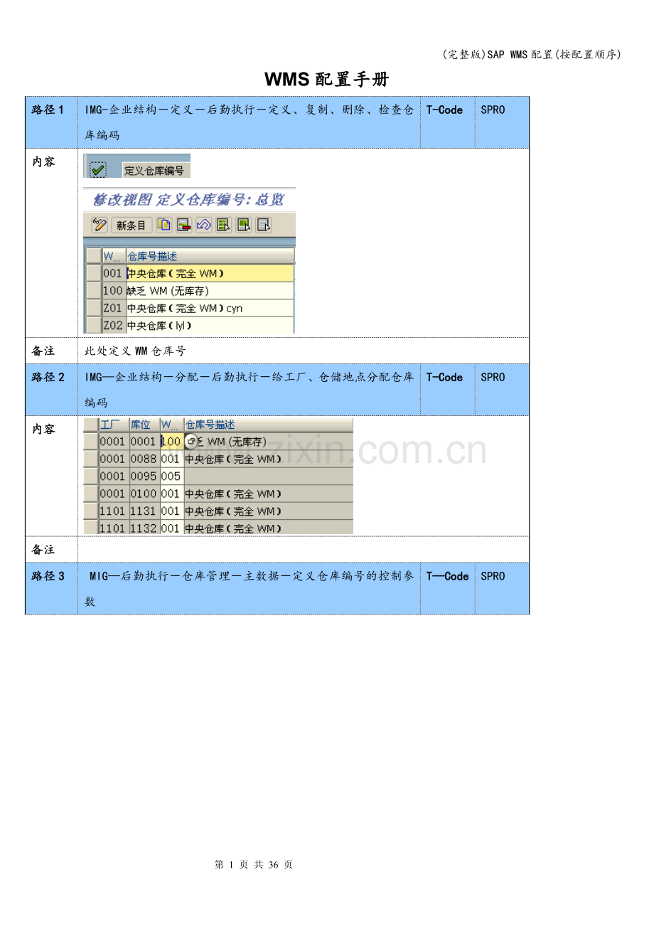 SAP-WMS配置(按配置顺序).doc_第1页