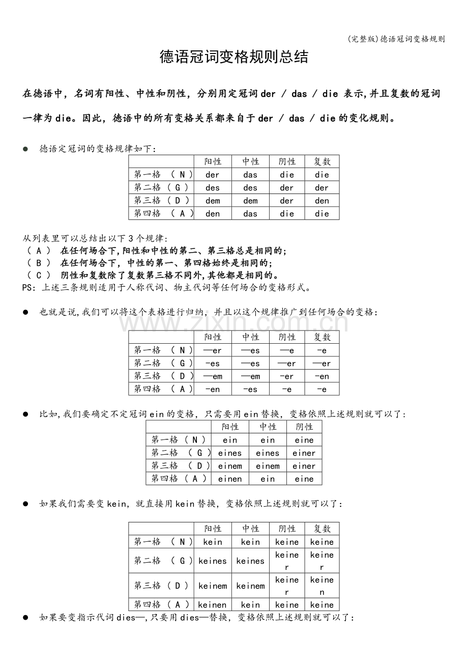德语冠词变格规则.doc_第1页