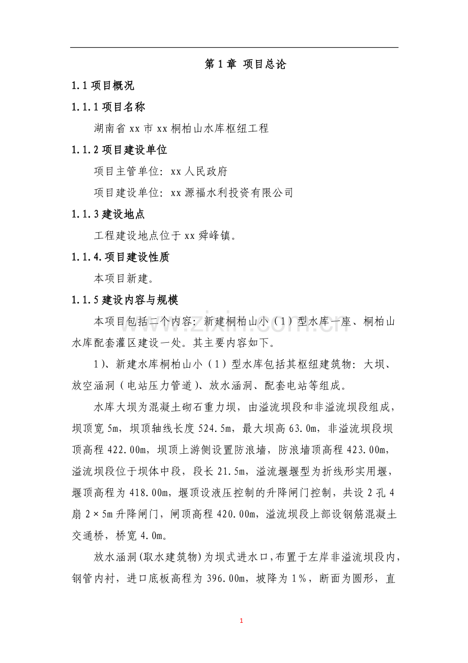 桐柏山水库枢纽工程项目可行性论证报告书.doc_第1页