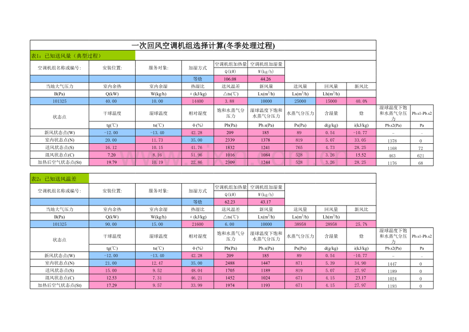 一次回风空调机组选择.xls_第2页