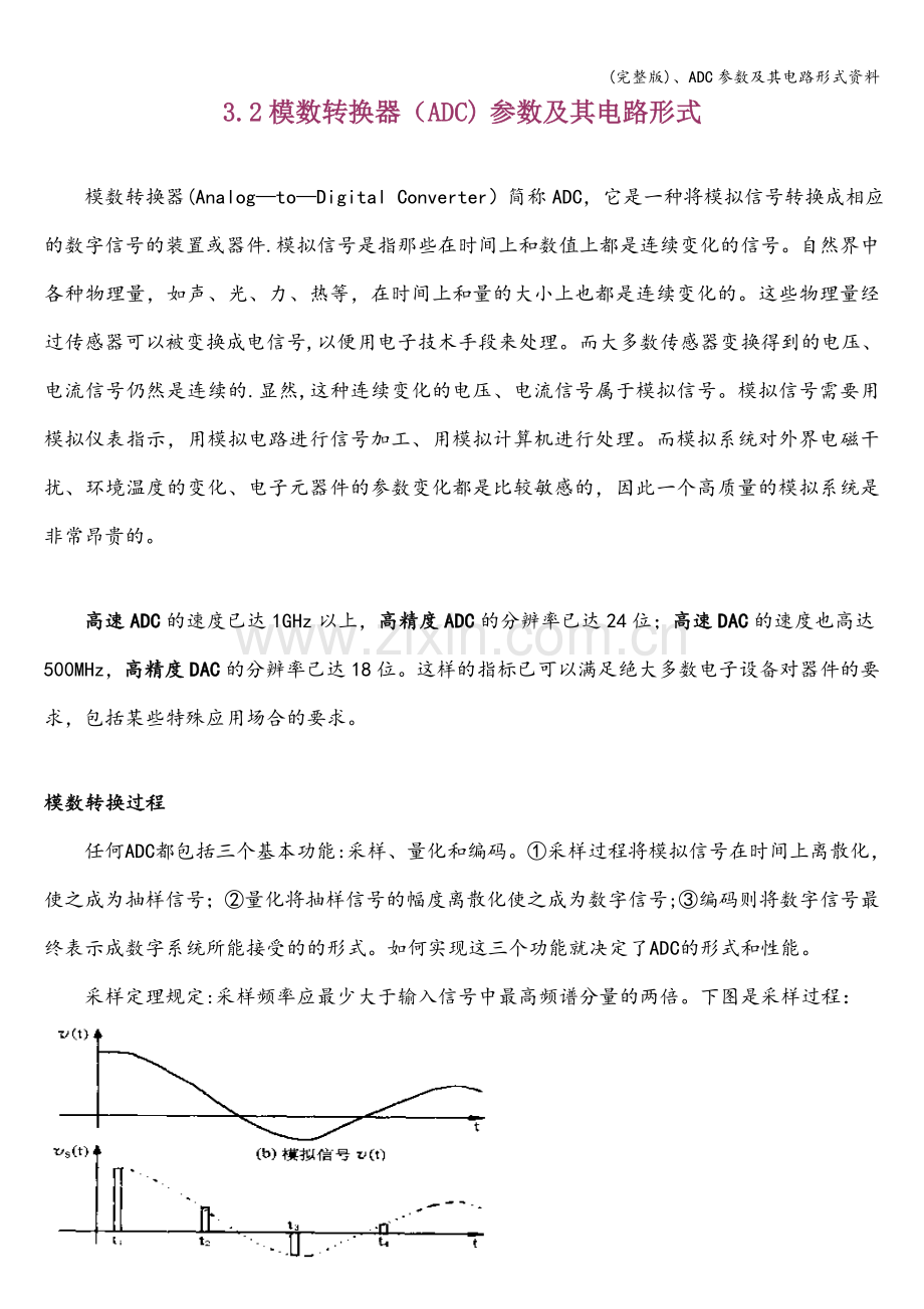 、ADC参数及其电路形式资料.doc_第1页