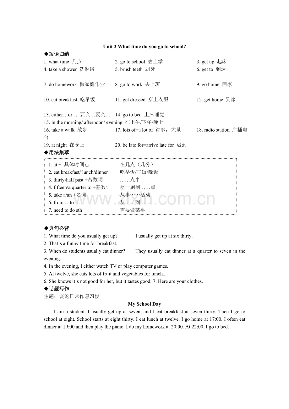 2018新版人教版七年级英语下册各单元复习资料.doc_第2页
