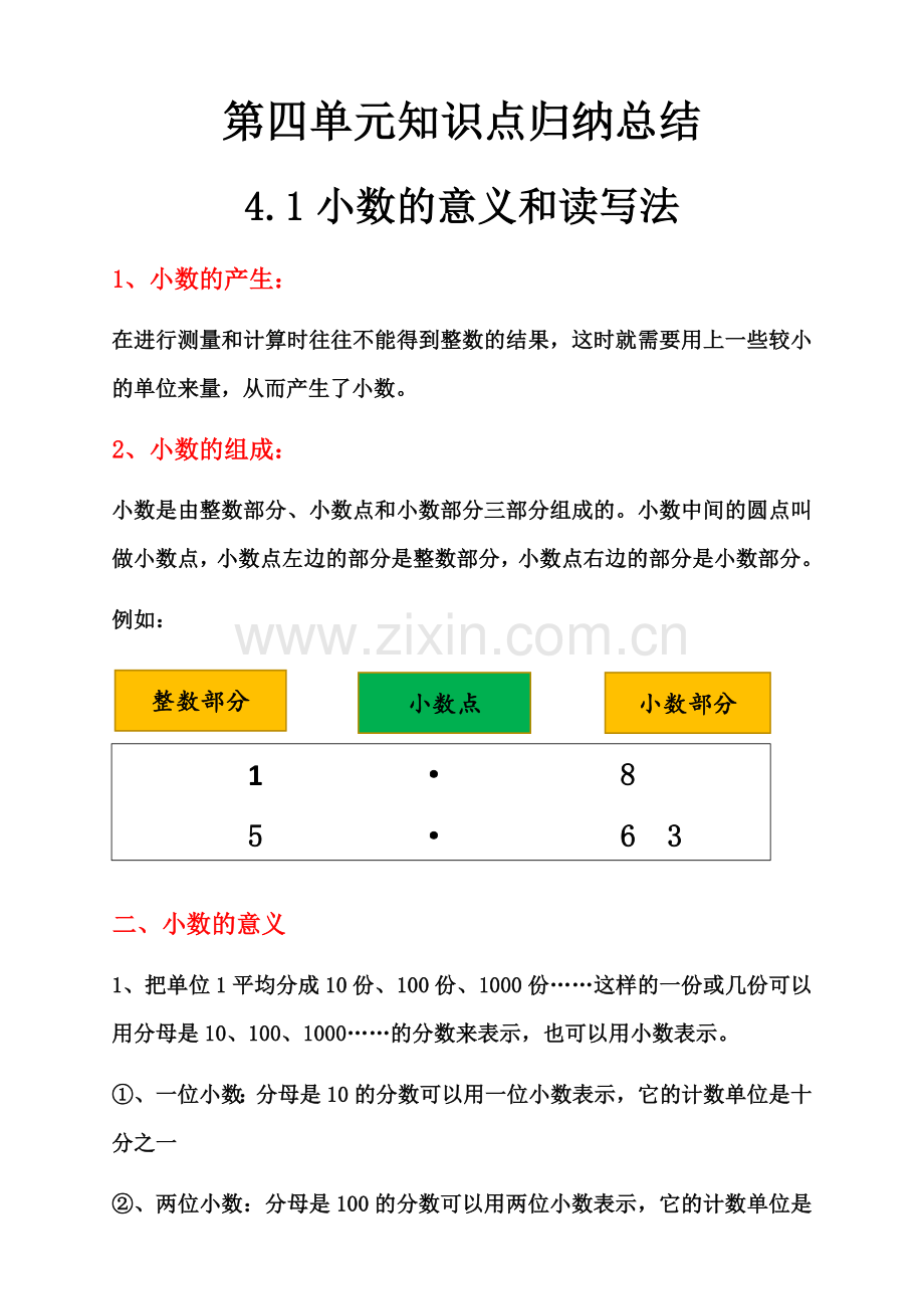 人教版四年级数学下册第四单元知识点归纳总结.doc_第1页
