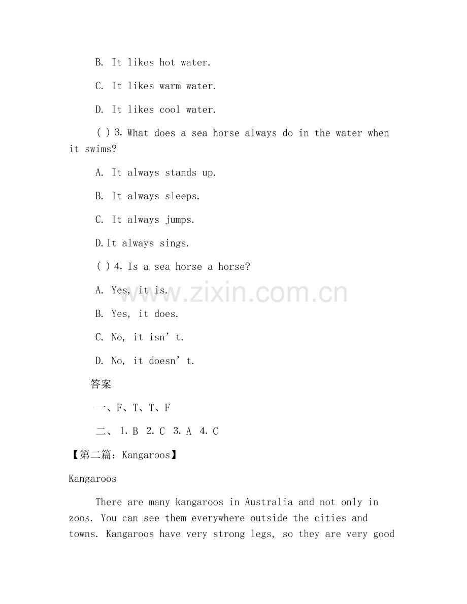 五年级英语阅读理解【三篇】.doc_第2页