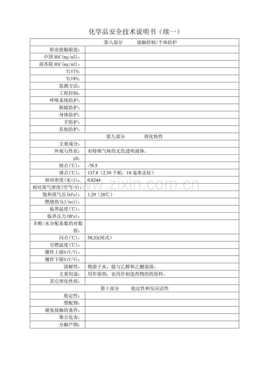 正戊醇安全技术说明书.doc_第2页