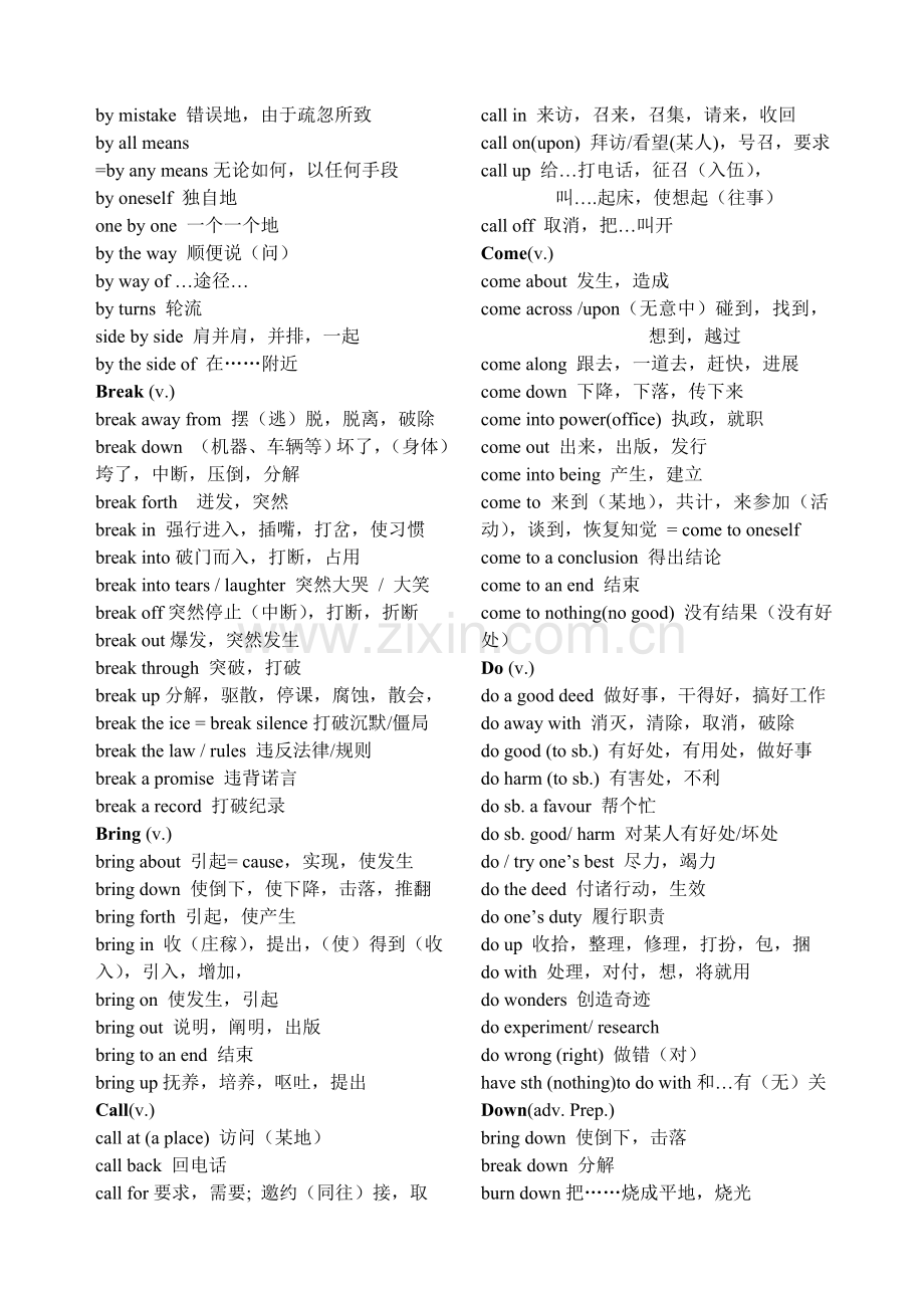 高中英语常用词组归纳.doc_第2页