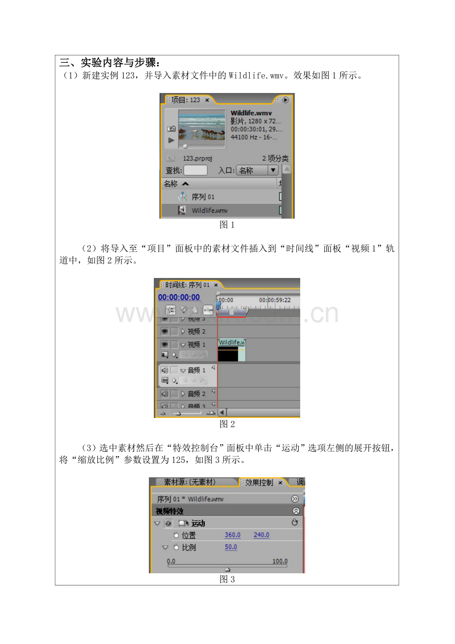 premiere实验报告-制作影视MV.doc_第2页