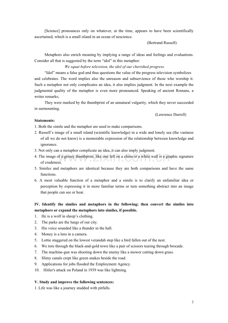 ExercisesonSimileandMetaphor.doc_第2页