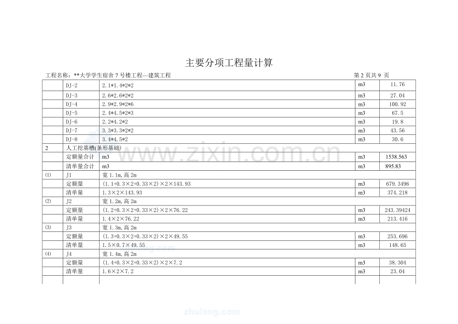 5-主要分项工程量计算9页-secret.doc_第2页