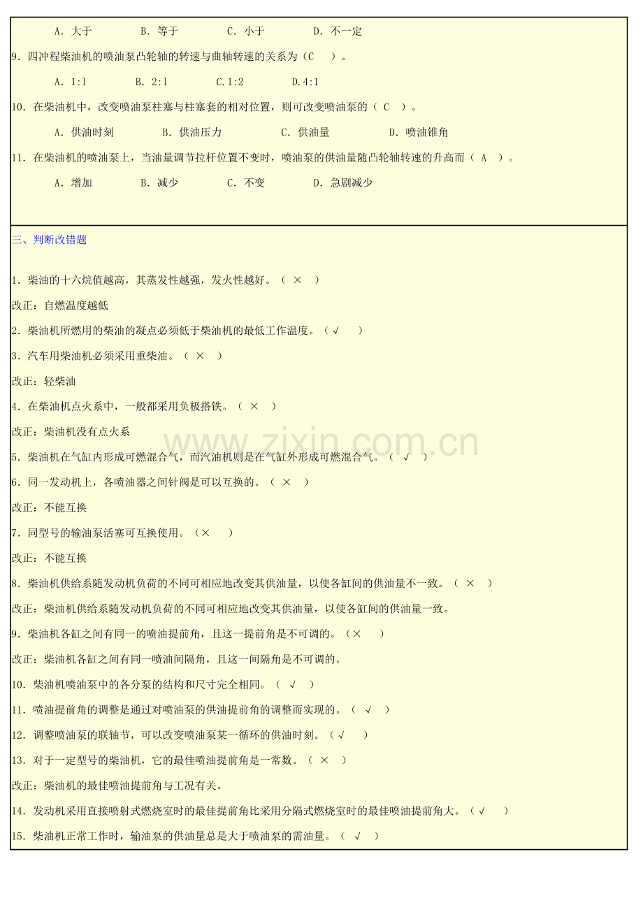 柴油机燃料供给系试题.doc_第2页